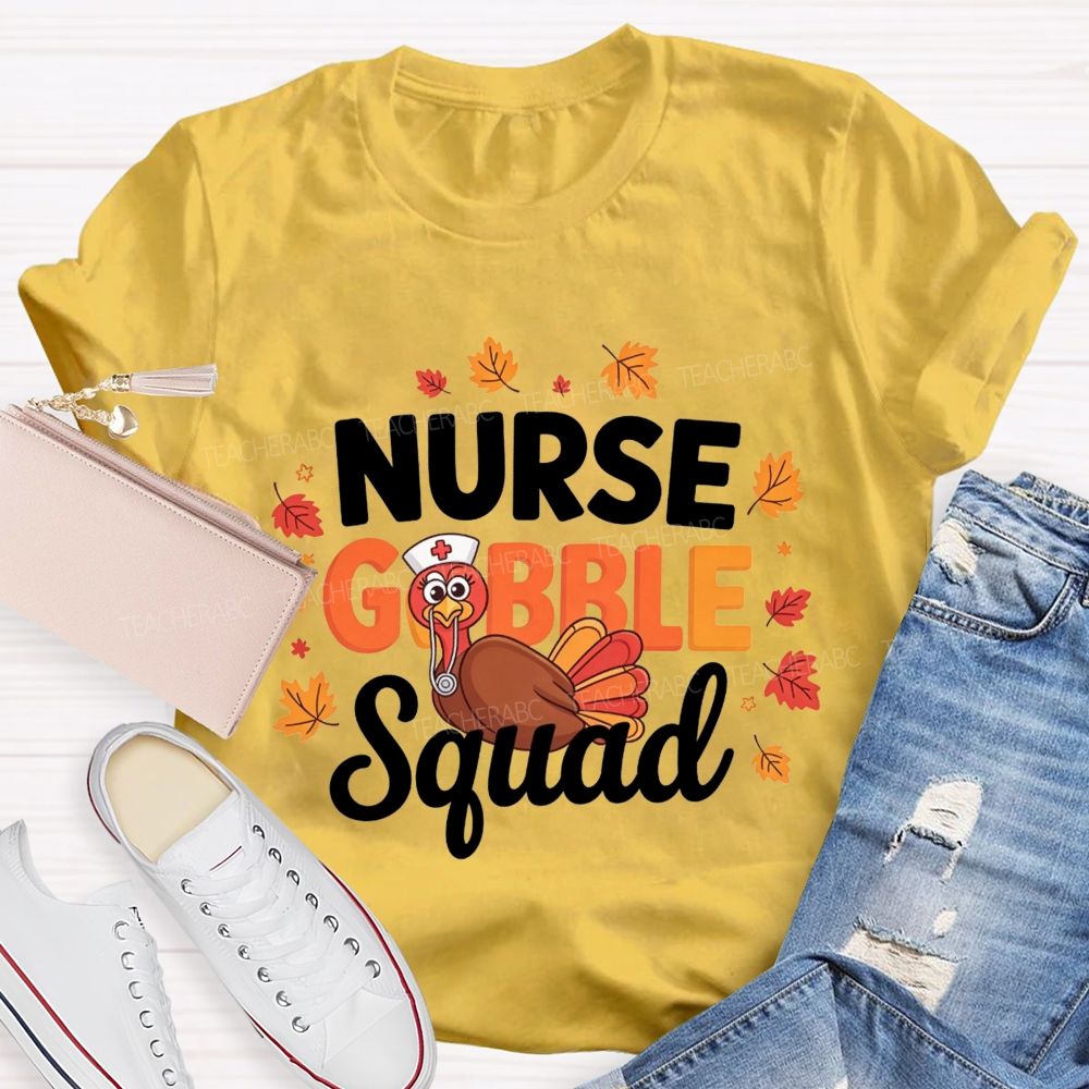 Nurse Gobble Squad Thanksgiving Nurse T-shirt