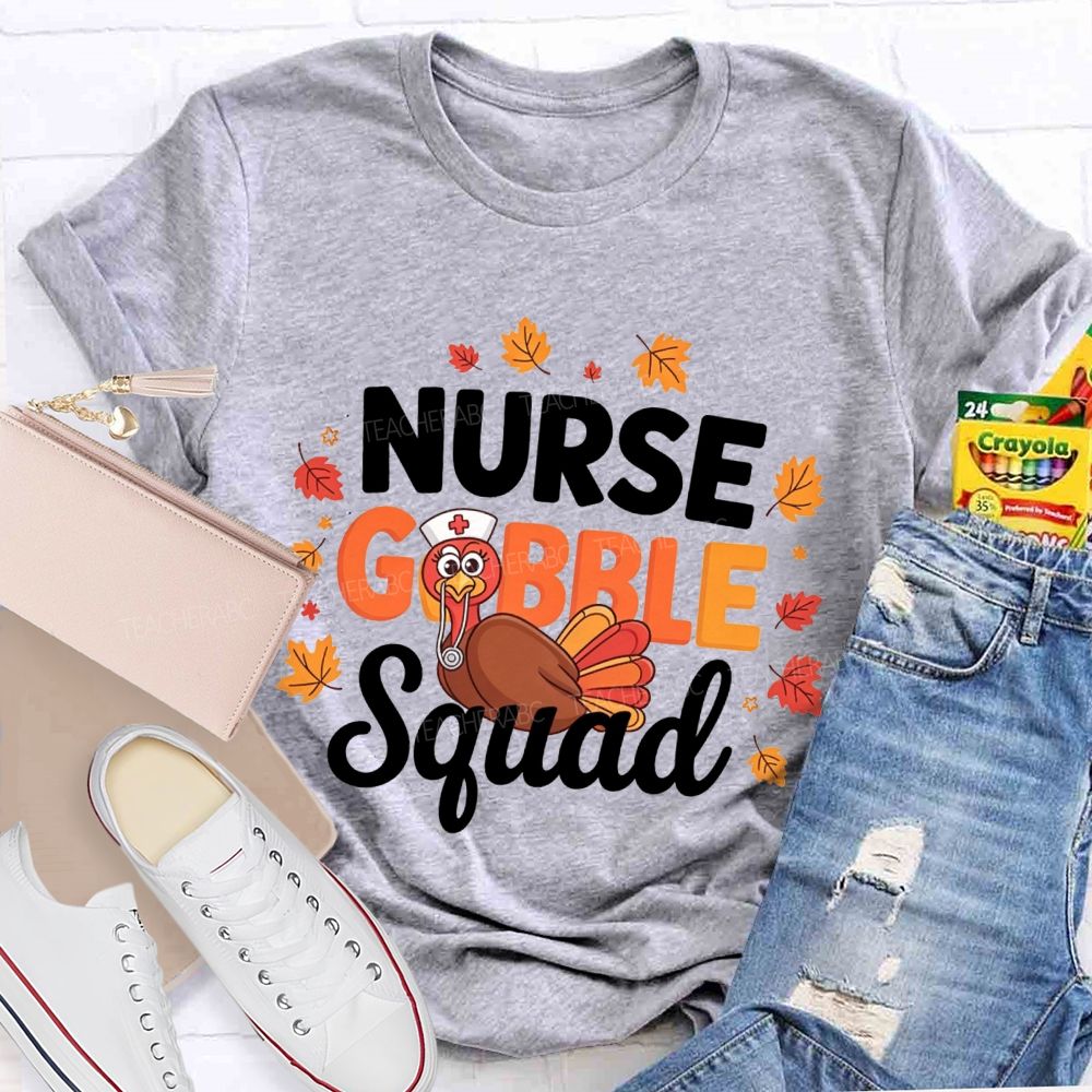 Nurse Gobble Squad Thanksgiving Nurse T-shirt