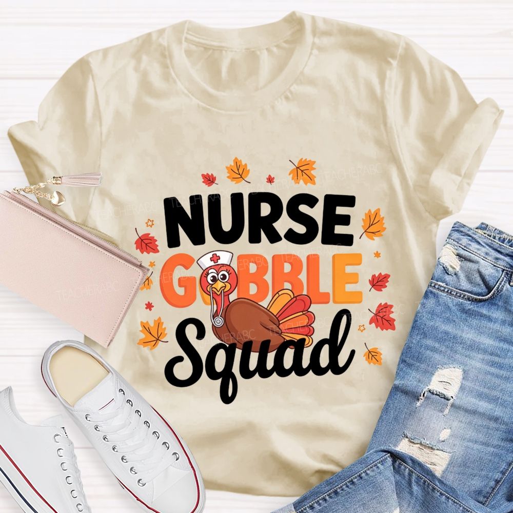 Nurse Gobble Squad Thanksgiving Nurse T-shirt