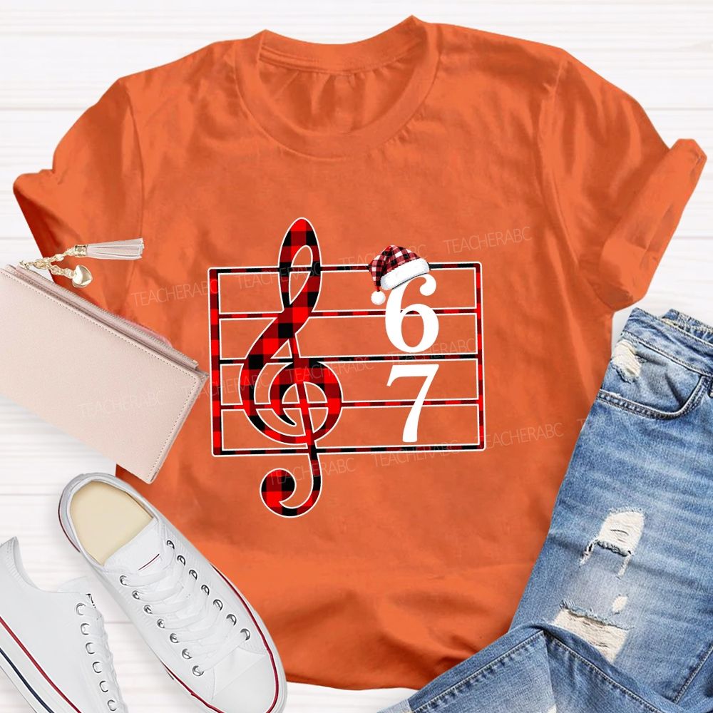 Christmas 6 7 Time Signature Music Teacher T-shirt