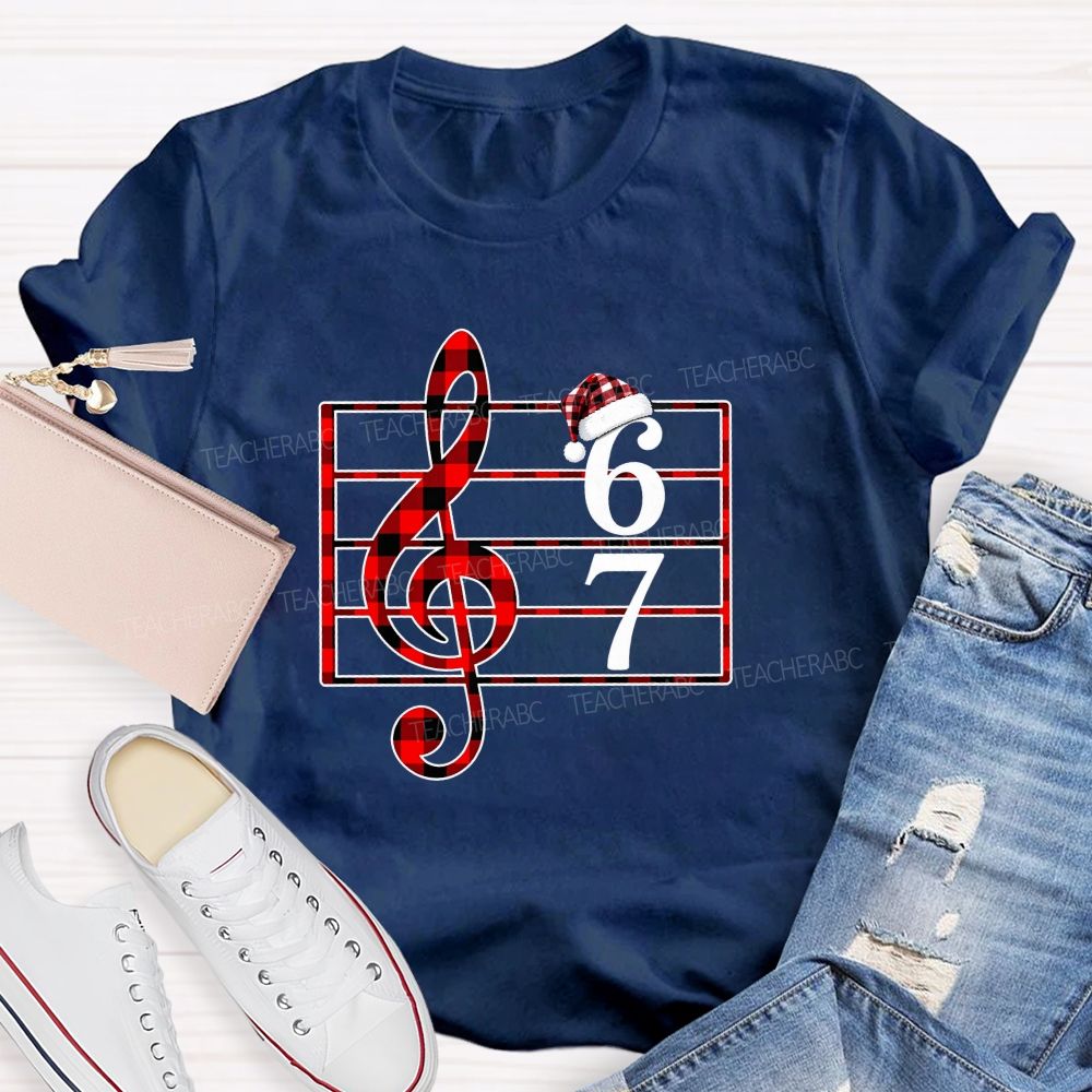 Christmas 6 7 Time Signature Music Teacher T-shirt