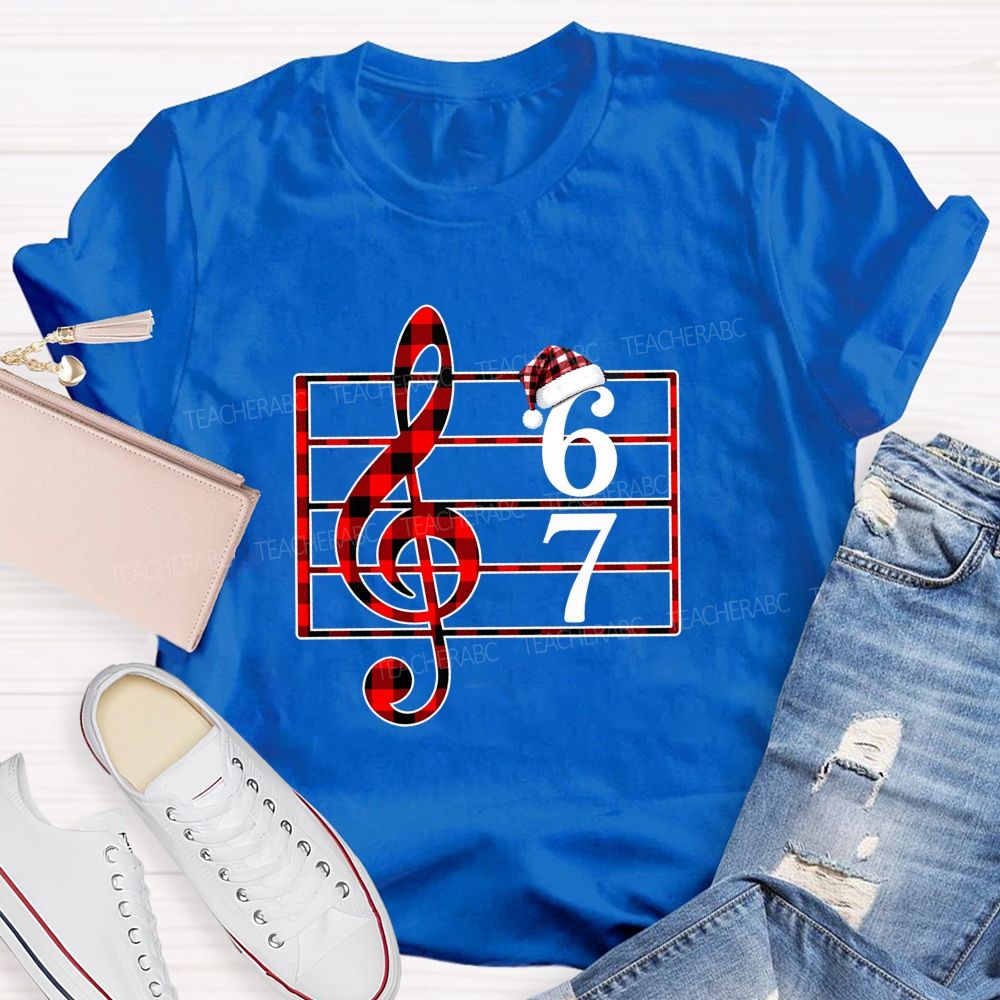 Christmas 6 7 Time Signature Music Teacher T-shirt