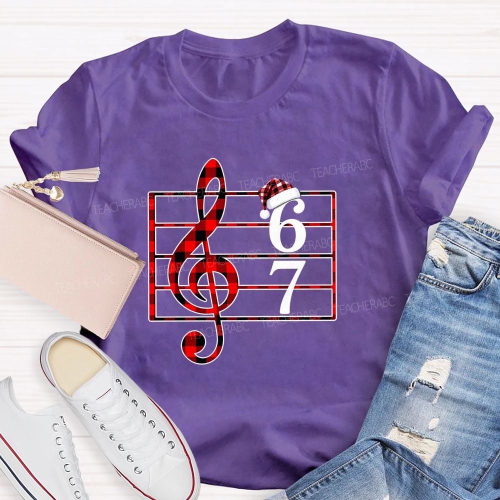 Christmas 6 7 Time Signature Music Teacher T-shirt