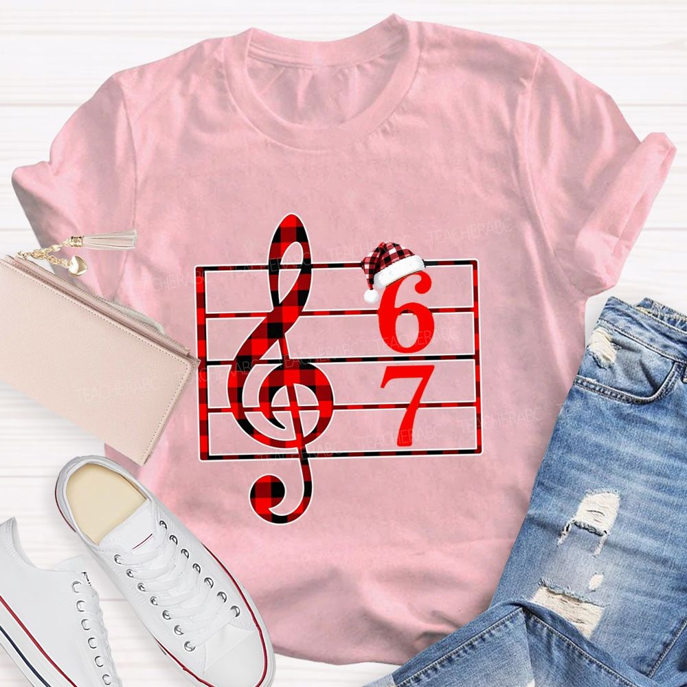 Christmas 6 7 Time Signature Music Teacher T-shirt