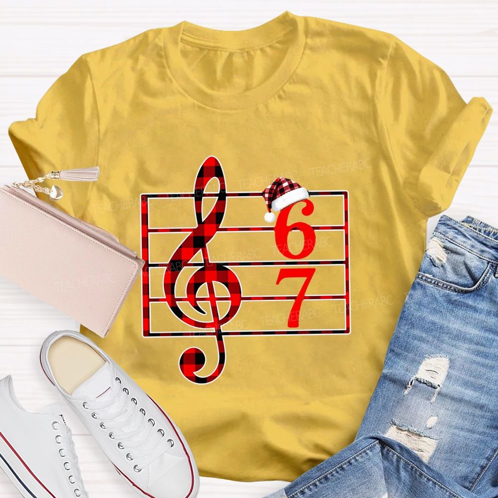 Christmas 6 7 Time Signature Music Teacher T-shirt