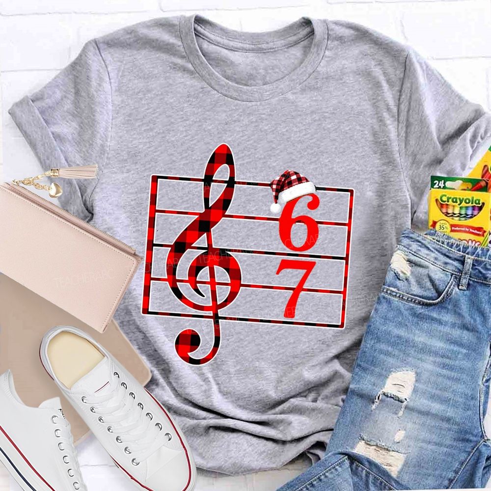Christmas 6 7 Time Signature Music Teacher T-shirt