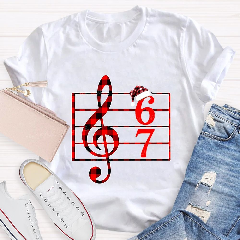 Christmas 6 7 Time Signature Music Teacher T-shirt