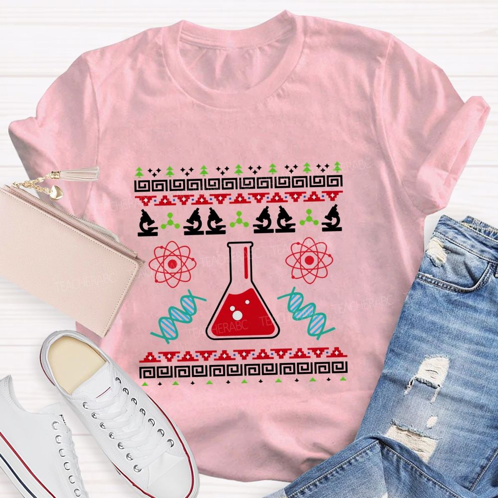 Ugly Christmas Science Teacher T-shirt