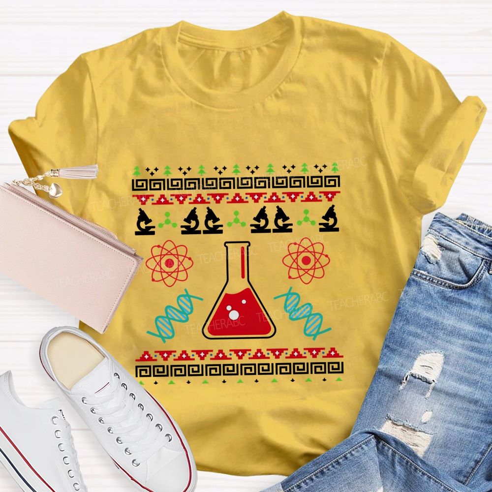 Ugly Christmas Science Teacher T-shirt