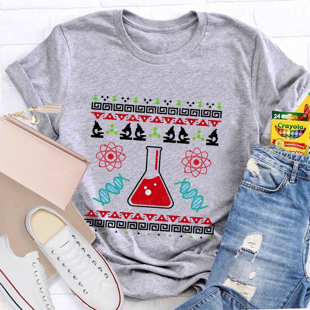 Ugly Christmas Science Teacher T-shirt