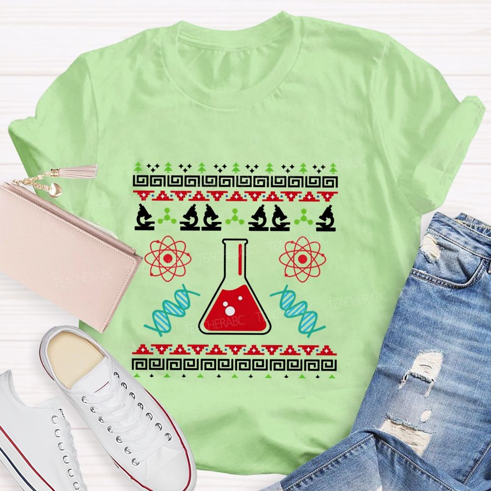Ugly Christmas Science Teacher T-shirt