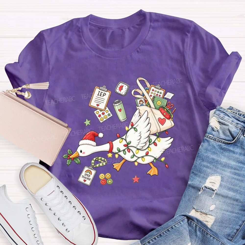 Keeping Iep Goals On Track This Christmas Teacher T-shirt