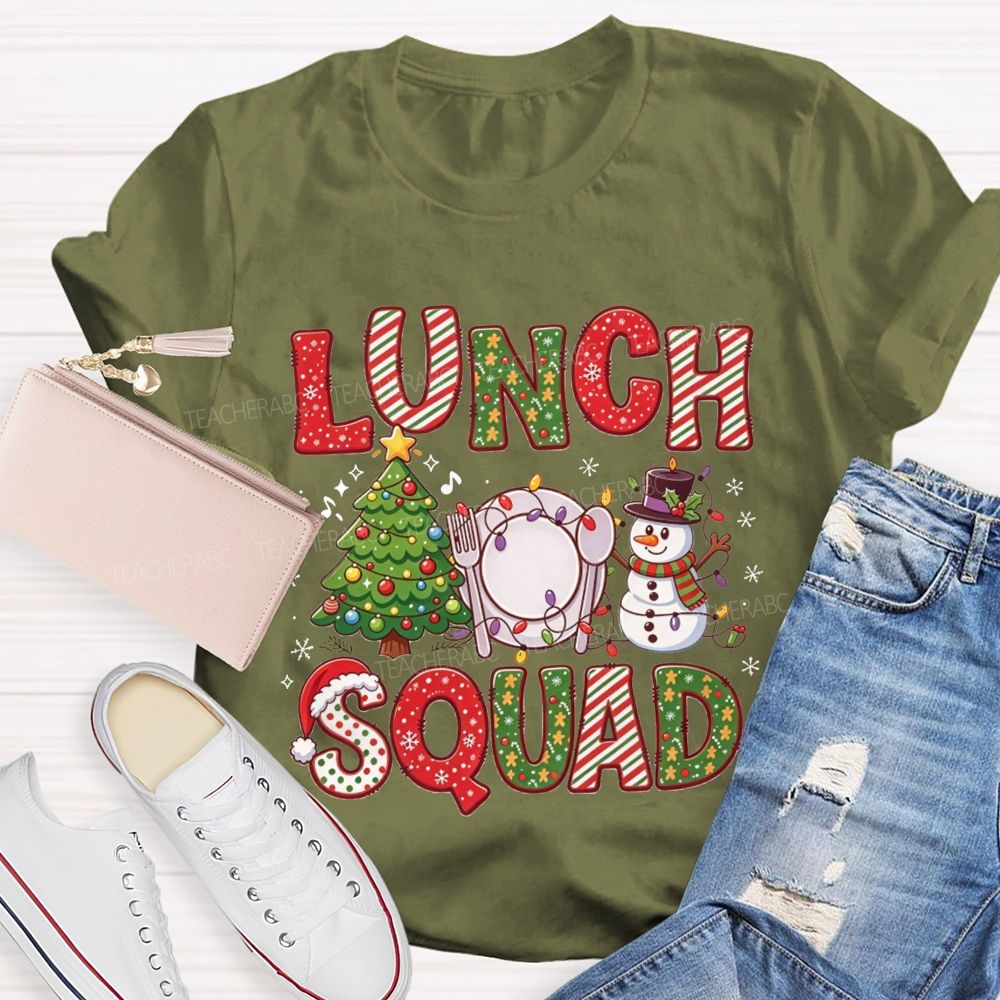 The Lunch Squad Serving Christmas Joy T-shirt