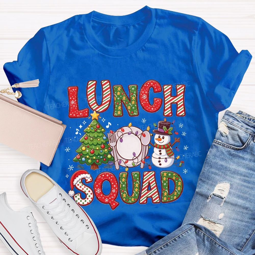 The Lunch Squad Serving Christmas Joy T-shirt