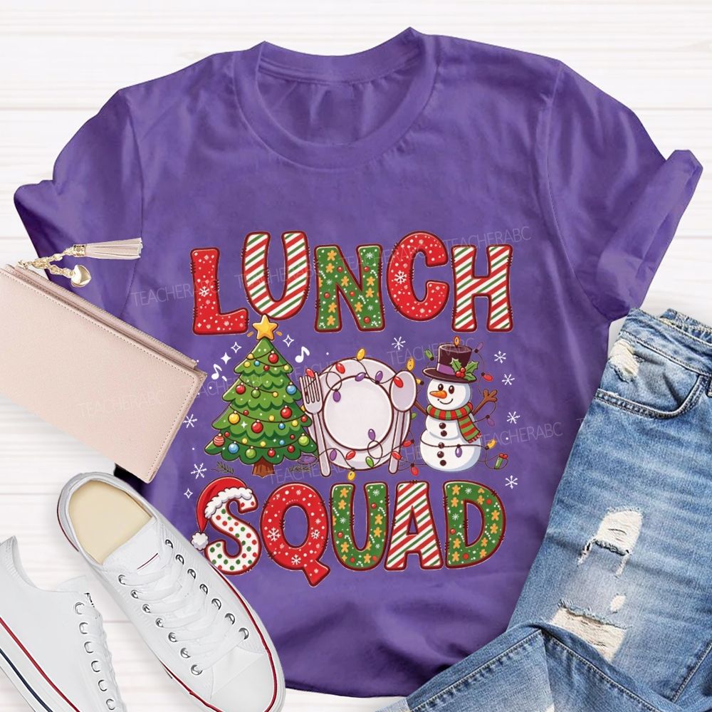 The Lunch Squad Serving Christmas Joy T-shirt