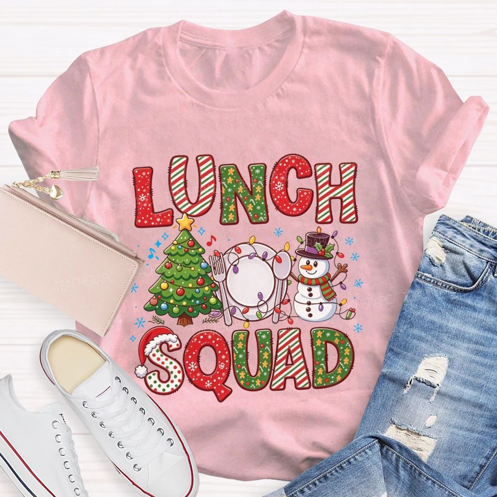 The Lunch Squad Serving Christmas Joy T-shirt