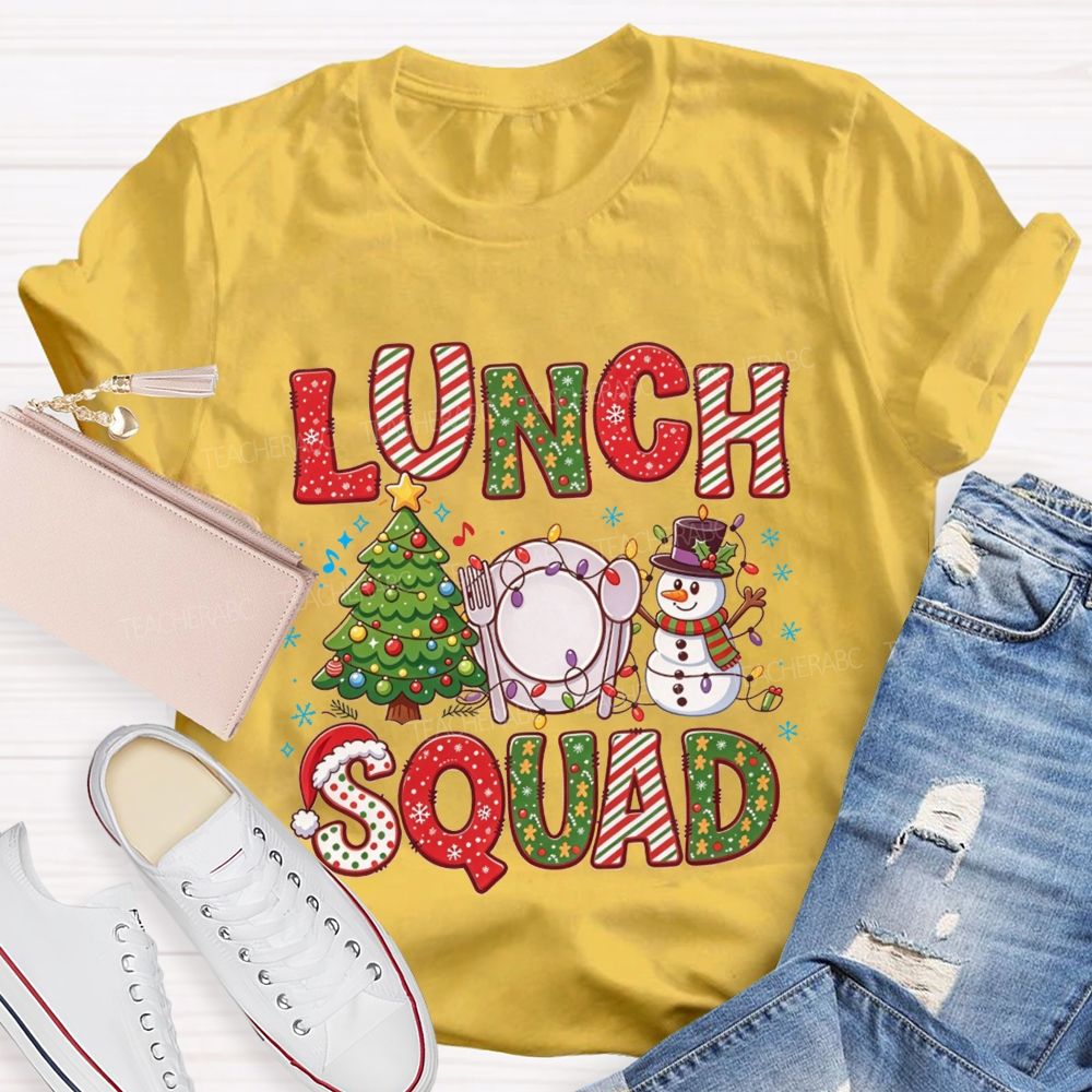 The Lunch Squad Serving Christmas Joy T-shirt