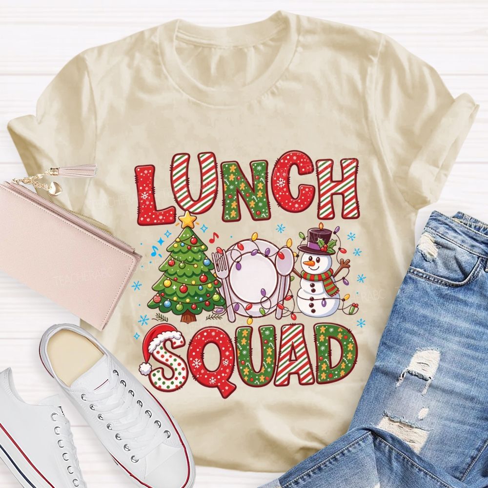 The Lunch Squad Serving Christmas Joy T-shirt