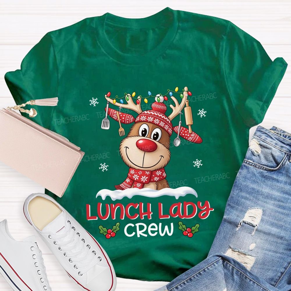 Christmas Lunch Lady Crew Cooking Tools Holiday T-shirt