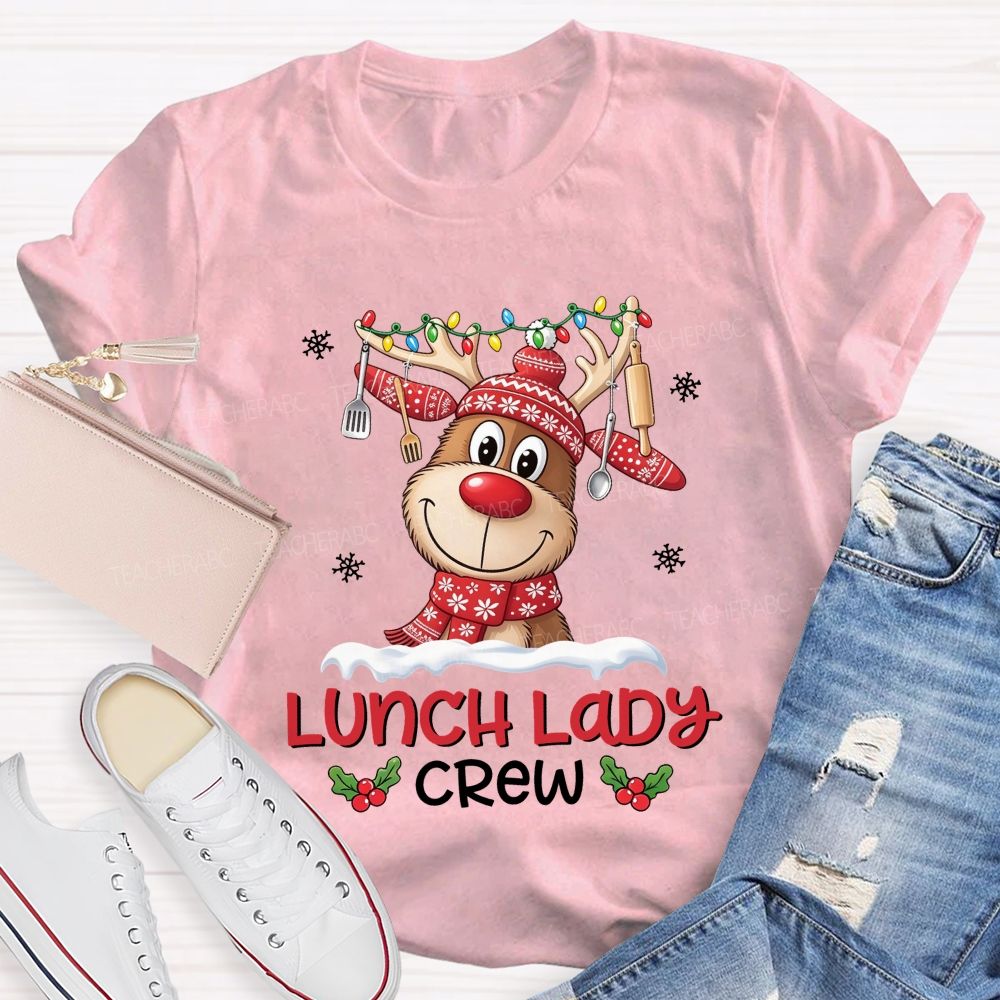 Christmas Lunch Lady Crew Cooking Tools Holiday T-shirt