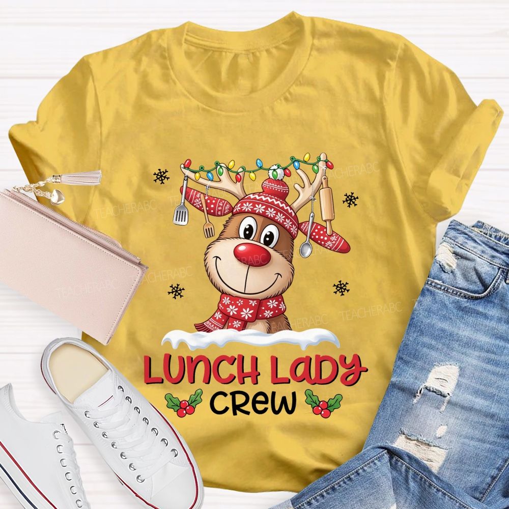 Christmas Lunch Lady Crew Cooking Tools Holiday T-shirt