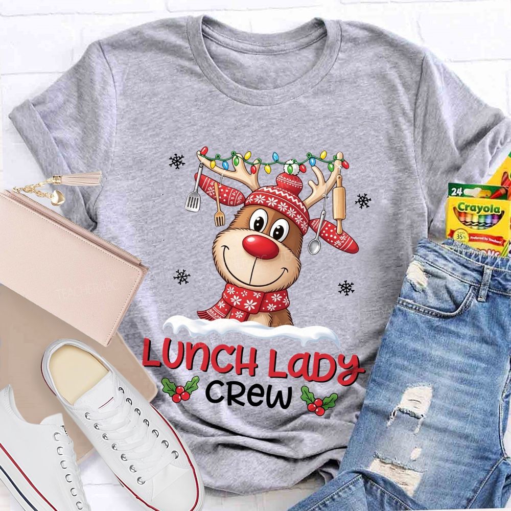 Christmas Lunch Lady Crew Cooking Tools Holiday T-shirt