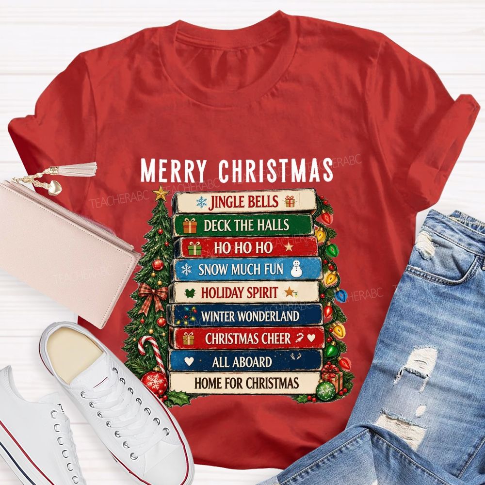 Merry Christmas Jingle Bell Snow Much Fun Teacher T-shirt