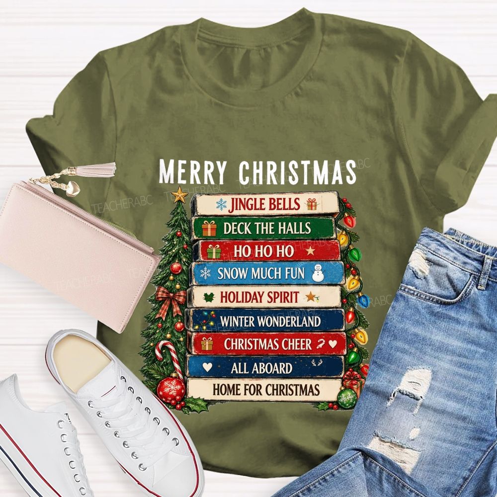 Merry Christmas Jingle Bell Snow Much Fun Teacher T-shirt