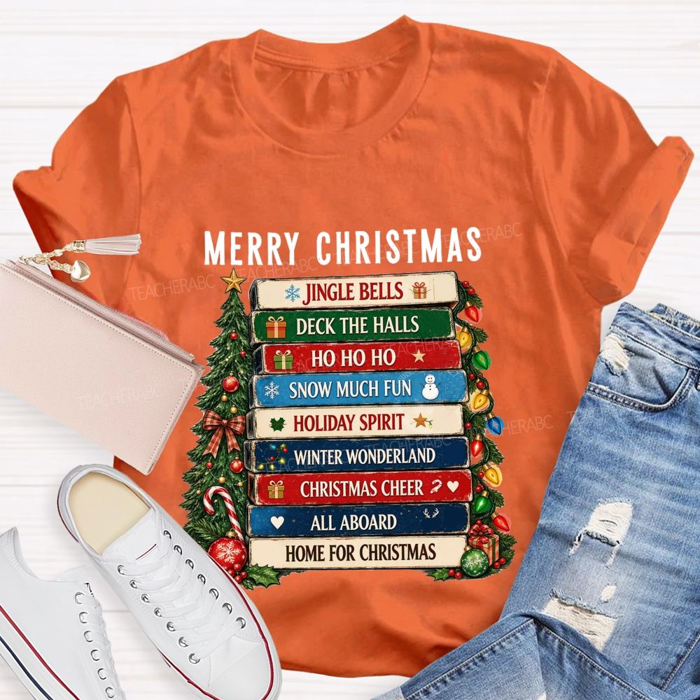 Merry Christmas Jingle Bell Snow Much Fun Teacher T-shirt