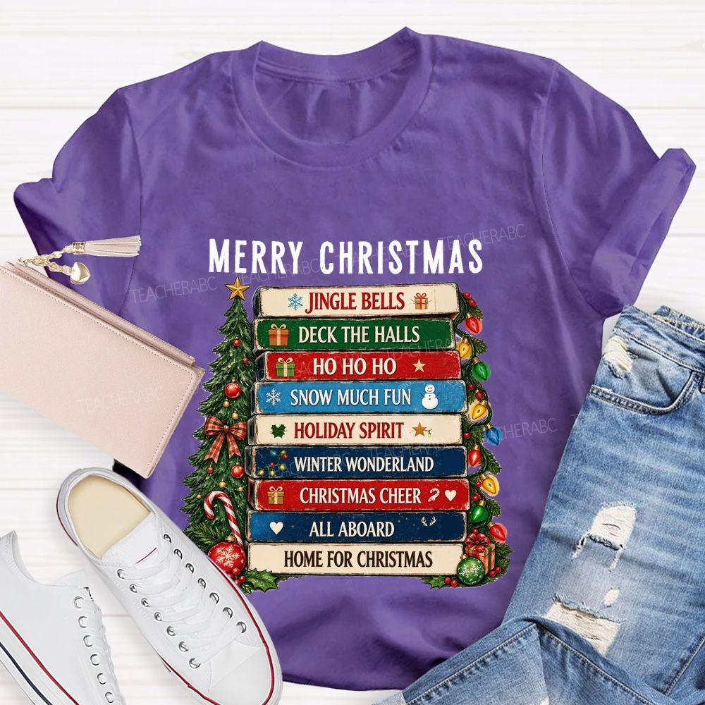 Merry Christmas Jingle Bell Snow Much Fun Teacher T-shirt