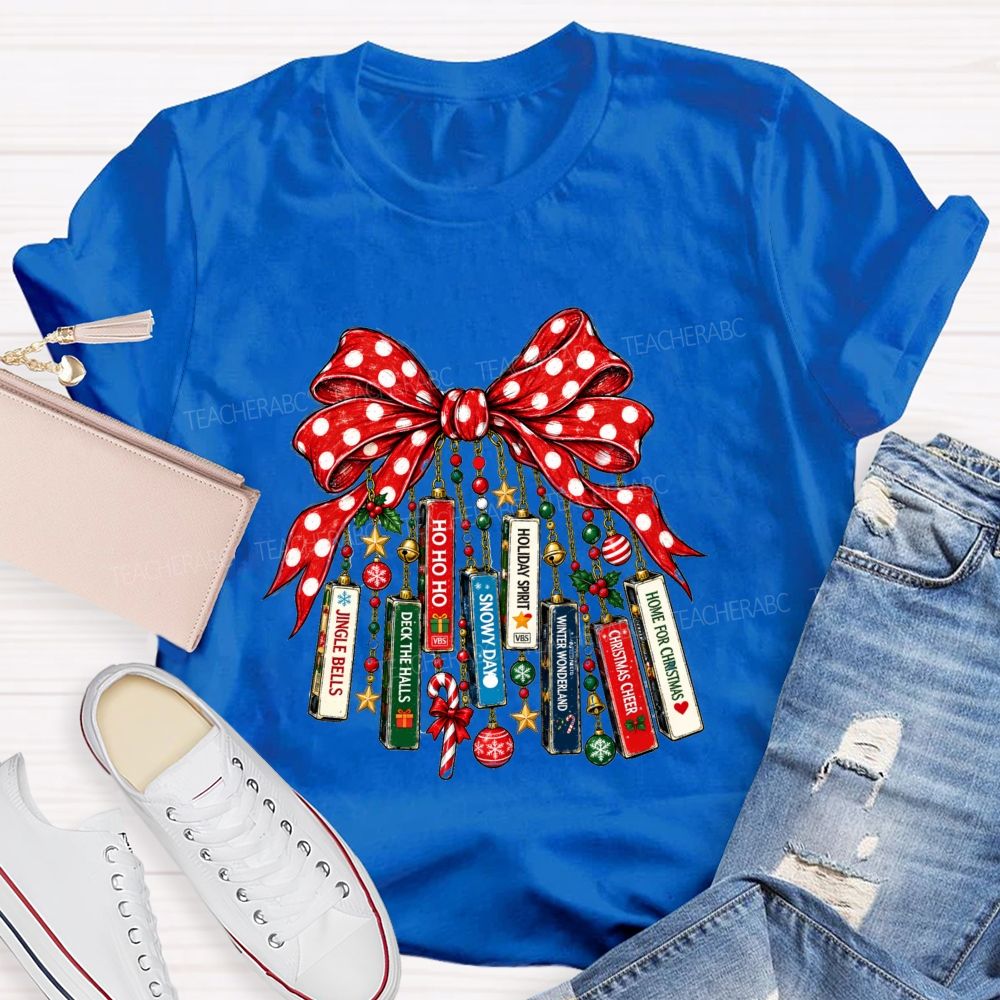 Christmas Tapes Teacher T-shirt