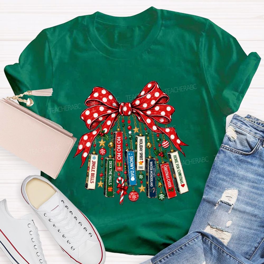 Christmas Tapes Teacher T-shirt