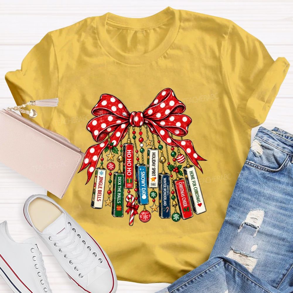 Christmas Tapes Teacher T-shirt