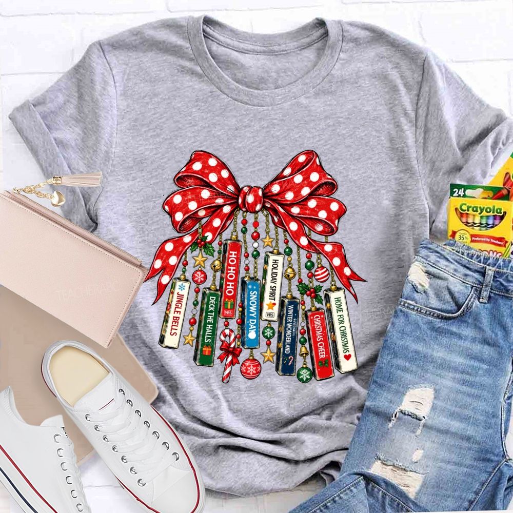 Christmas Tapes Teacher T-shirt