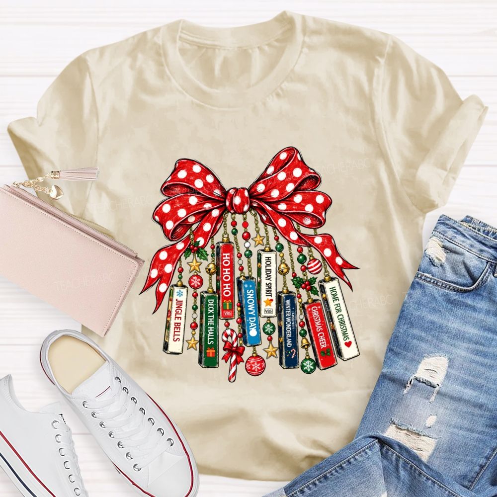 Christmas Tapes Teacher T-shirt