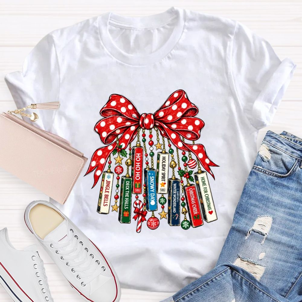 Christmas Tapes Teacher T-shirt