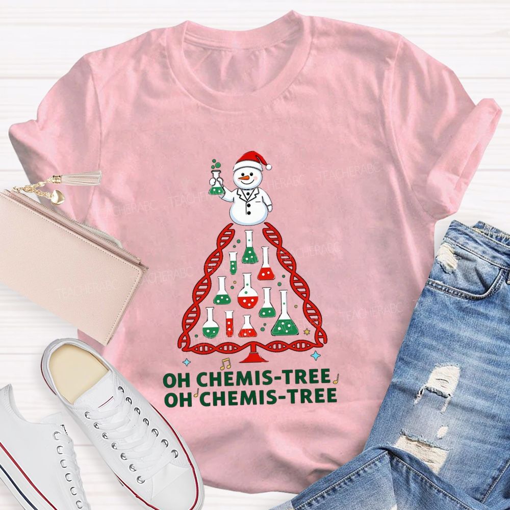 Oh Christmis Tree Science Teacher T-shirt