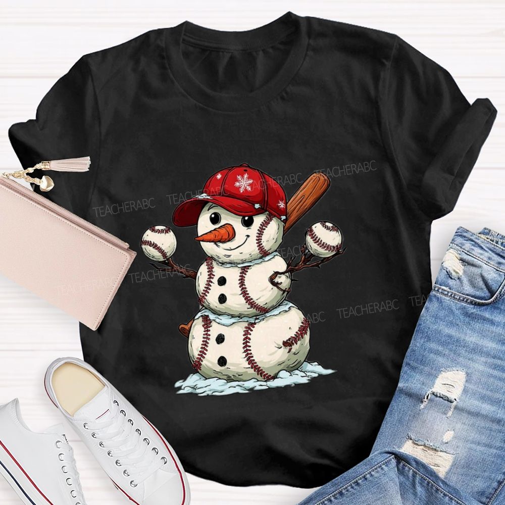 Snowman PE Teacher T-shirt