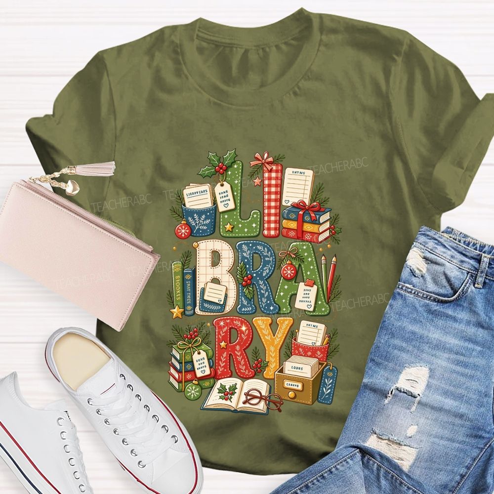 Merry Christmas To All Book Loving Librarians T-shirt
