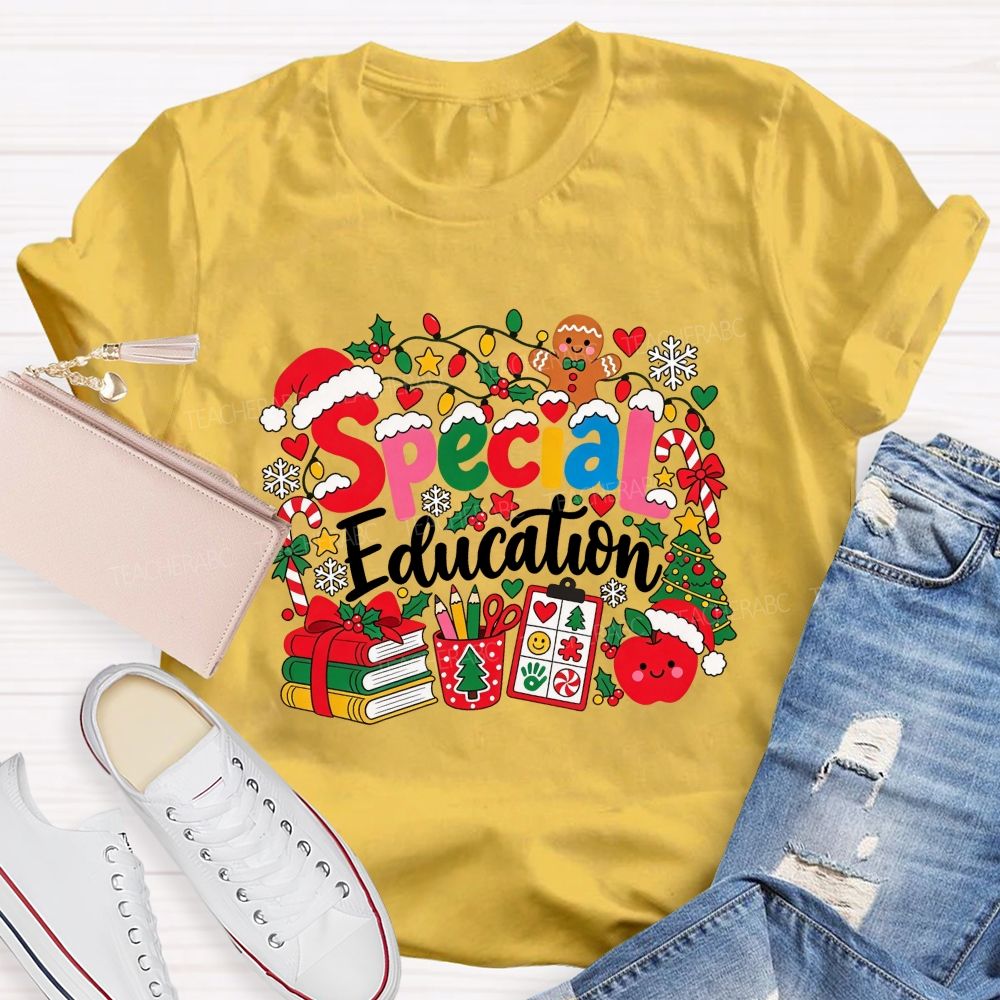 Special Education Christmas Vibe Teacher T-shirt