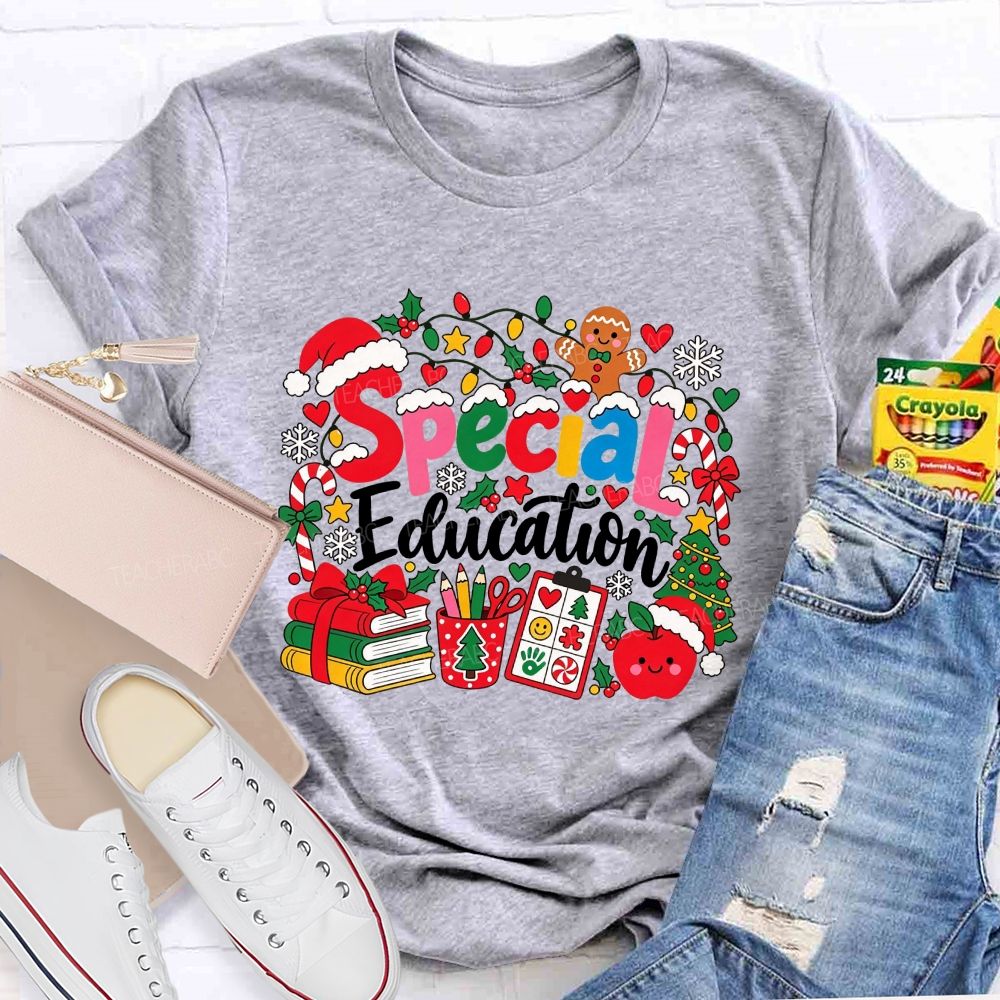 Special Education Christmas Vibe Teacher T-shirt