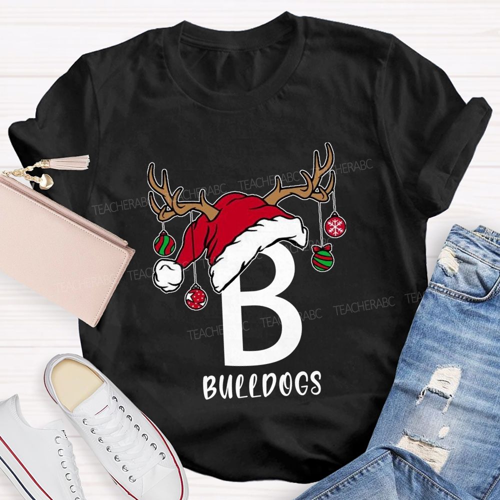 Personalized Name Christmas Light Teacher T-shirt