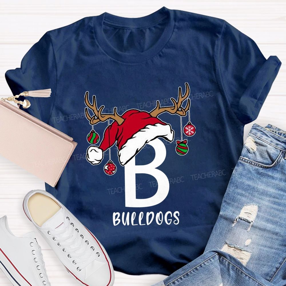 Personalized Name Christmas Light Teacher T-shirt
