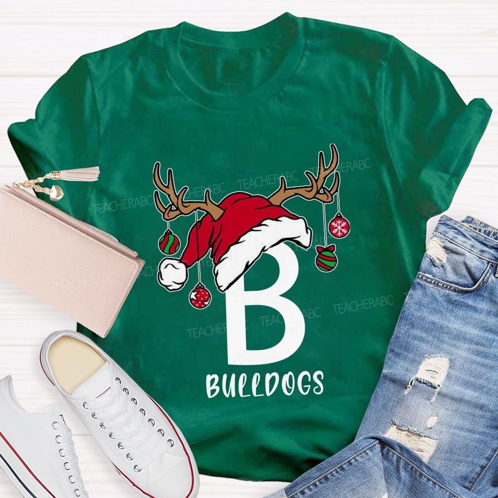 Personalized Name Christmas Light Teacher T-shirt