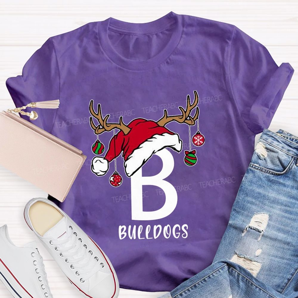 Personalized Name Christmas Light Teacher T-shirt