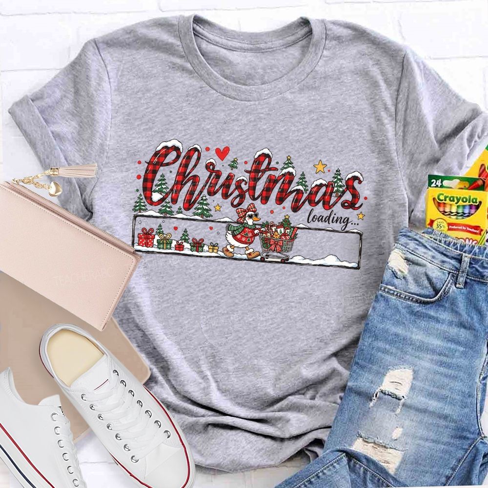 Christmas Loading Shopping Duck Winter Christmas Teacher T-shirt