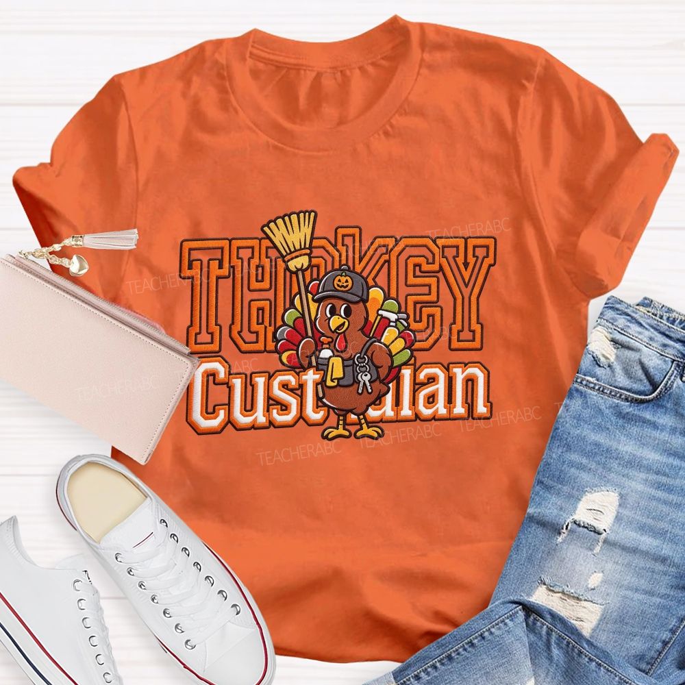 Turkey Custodian Thanksgiving T-shirt