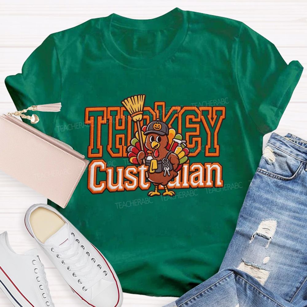 Turkey Custodian Thanksgiving T-shirt