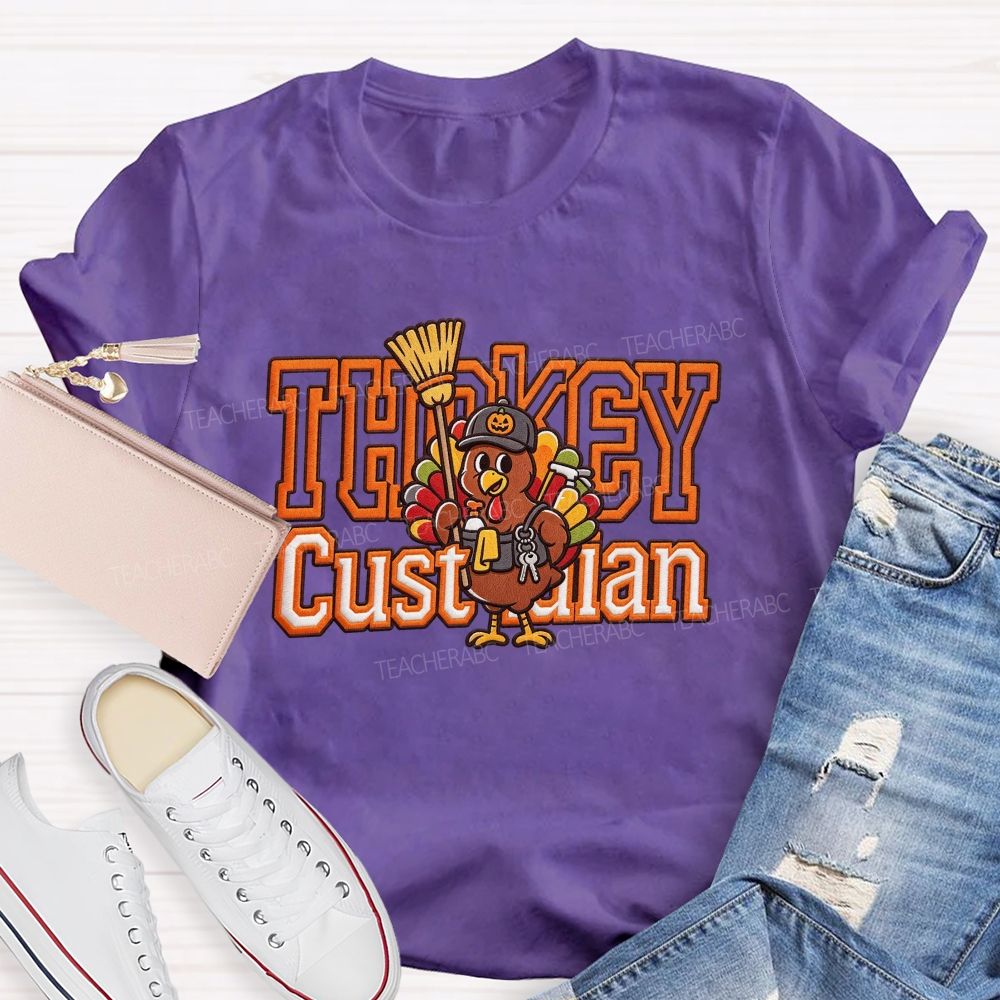 Turkey Custodian Thanksgiving T-shirt