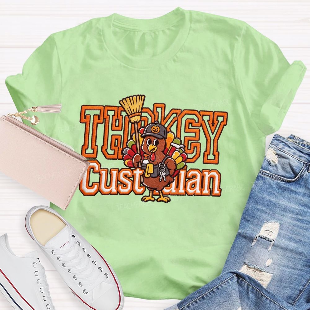 Turkey Custodian Thanksgiving T-shirt